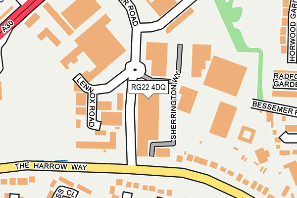 RG22 4DQ map - OS OpenMap – Local (Ordnance Survey)