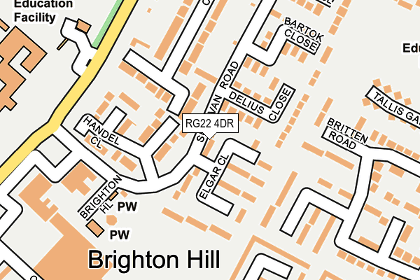 RG22 4DR map - OS OpenMap – Local (Ordnance Survey)