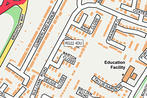 RG22 4DU map - OS OpenMap – Local (Ordnance Survey)