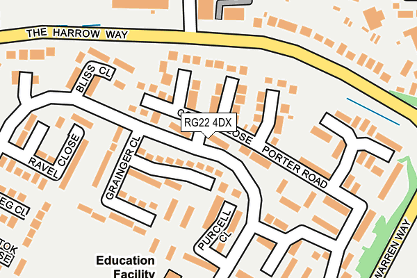 RG22 4DX map - OS OpenMap – Local (Ordnance Survey)