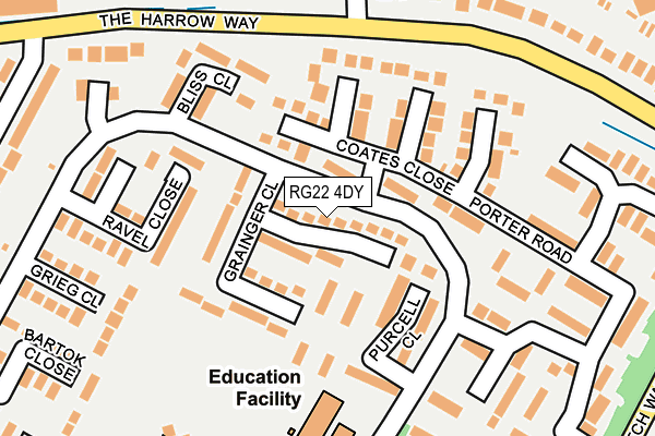 RG22 4DY map - OS OpenMap – Local (Ordnance Survey)