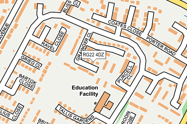 RG22 4DZ map - OS OpenMap – Local (Ordnance Survey)