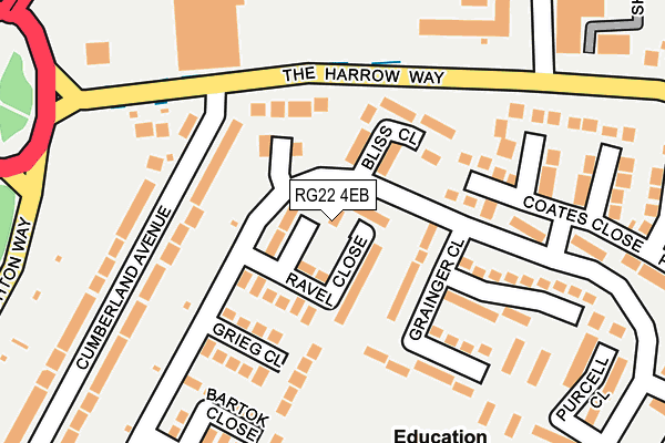 RG22 4EB map - OS OpenMap – Local (Ordnance Survey)