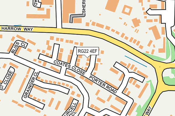 RG22 4EF map - OS OpenMap – Local (Ordnance Survey)