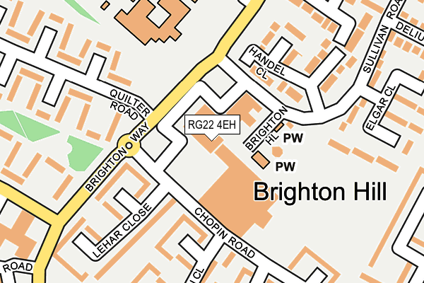 RG22 4EH map - OS OpenMap – Local (Ordnance Survey)