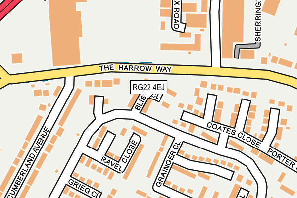 RG22 4EJ map - OS OpenMap – Local (Ordnance Survey)