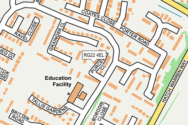 RG22 4EL map - OS OpenMap – Local (Ordnance Survey)