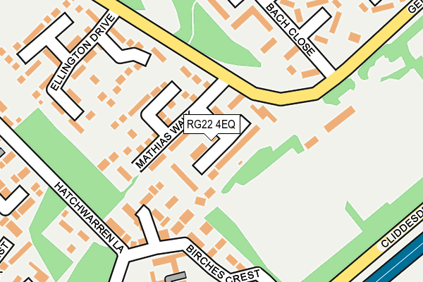 RG22 4EQ map - OS OpenMap – Local (Ordnance Survey)