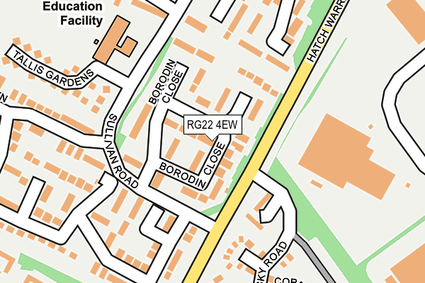 RG22 4EW map - OS OpenMap – Local (Ordnance Survey)