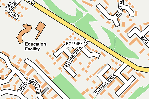 RG22 4EX map - OS OpenMap – Local (Ordnance Survey)