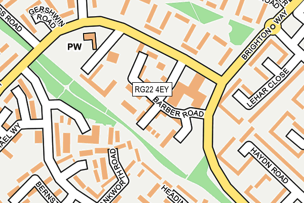 RG22 4EY map - OS OpenMap – Local (Ordnance Survey)