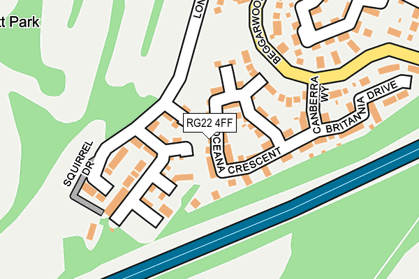 RG22 4FF map - OS OpenMap – Local (Ordnance Survey)