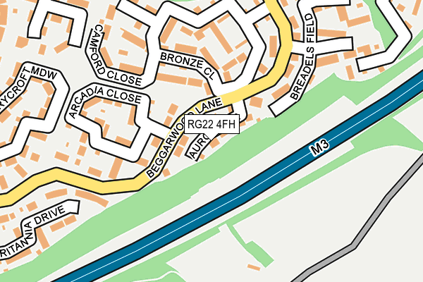 RG22 4FH map - OS OpenMap – Local (Ordnance Survey)