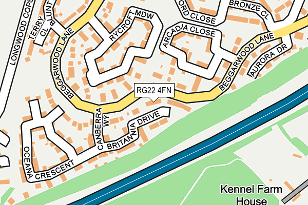 RG22 4FN map - OS OpenMap – Local (Ordnance Survey)