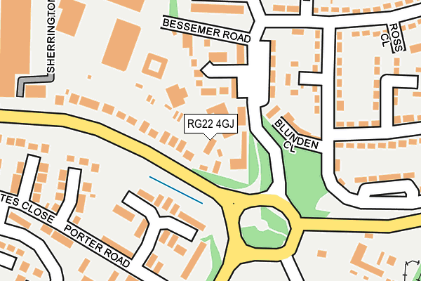 RG22 4GJ map - OS OpenMap – Local (Ordnance Survey)