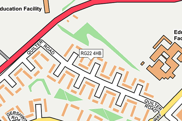 RG22 4HB map - OS OpenMap – Local (Ordnance Survey)