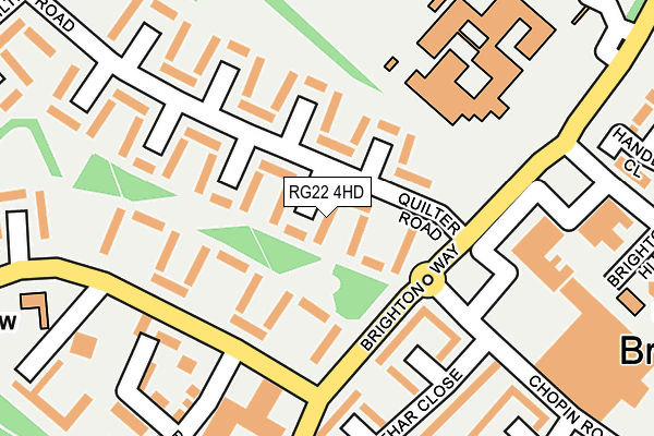RG22 4HD map - OS OpenMap – Local (Ordnance Survey)