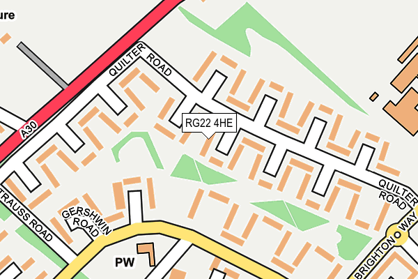 RG22 4HE map - OS OpenMap – Local (Ordnance Survey)