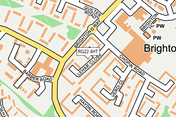 RG22 4HT map - OS OpenMap – Local (Ordnance Survey)