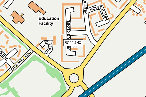 RG22 4HX map - OS OpenMap – Local (Ordnance Survey)