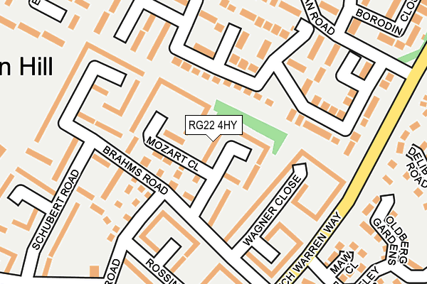 RG22 4HY map - OS OpenMap – Local (Ordnance Survey)