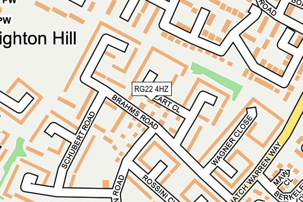 RG22 4HZ map - OS OpenMap – Local (Ordnance Survey)