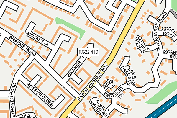 RG22 4JD map - OS OpenMap – Local (Ordnance Survey)