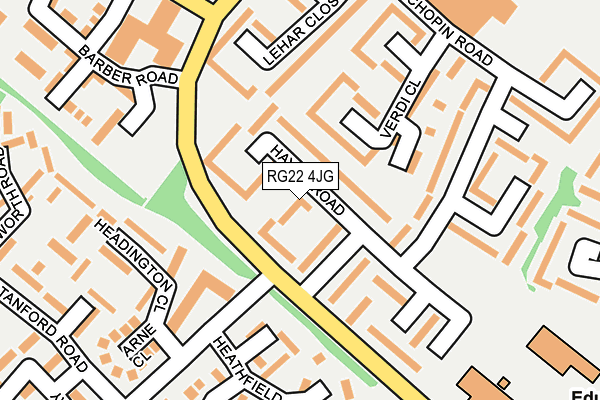 RG22 4JG map - OS OpenMap – Local (Ordnance Survey)