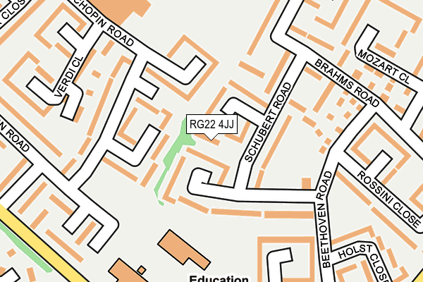 RG22 4JJ map - OS OpenMap – Local (Ordnance Survey)