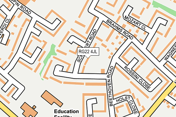 RG22 4JL map - OS OpenMap – Local (Ordnance Survey)