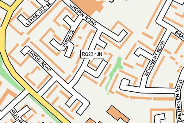 RG22 4JN map - OS OpenMap – Local (Ordnance Survey)
