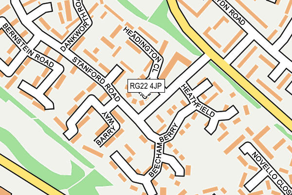 RG22 4JP map - OS OpenMap – Local (Ordnance Survey)