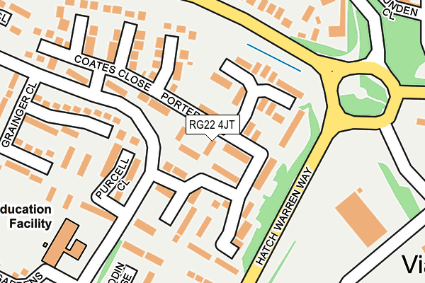 RG22 4JT map - OS OpenMap – Local (Ordnance Survey)