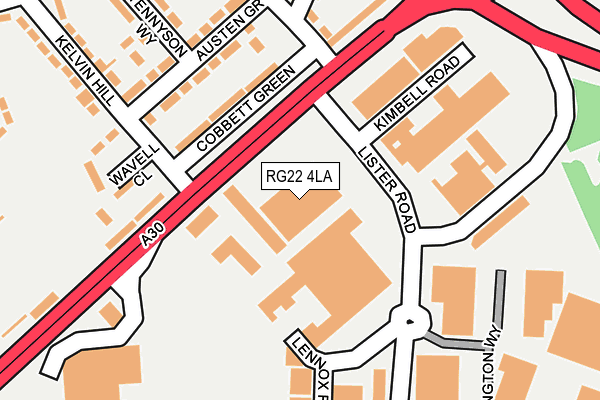 RG22 4LA map - OS OpenMap – Local (Ordnance Survey)