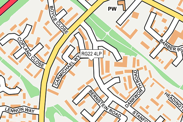 RG22 4LP map - OS OpenMap – Local (Ordnance Survey)