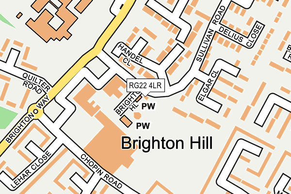 RG22 4LR map - OS OpenMap – Local (Ordnance Survey)