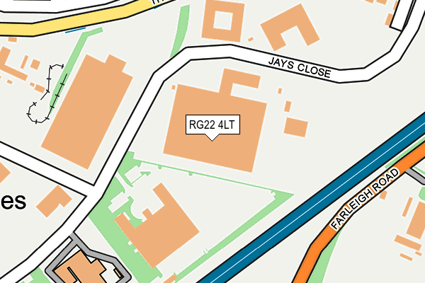 RG22 4LT map - OS OpenMap – Local (Ordnance Survey)