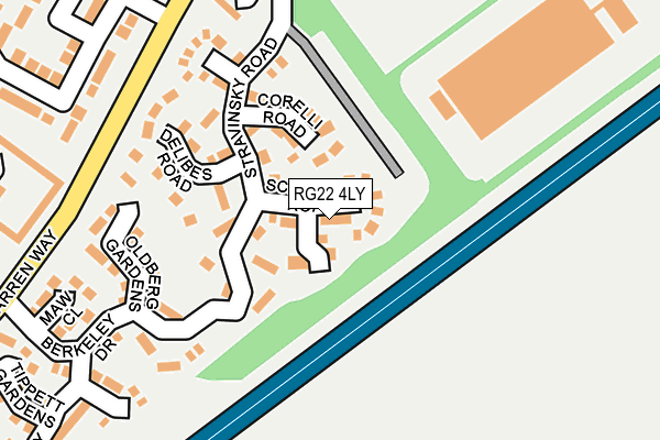 RG22 4LY map - OS OpenMap – Local (Ordnance Survey)