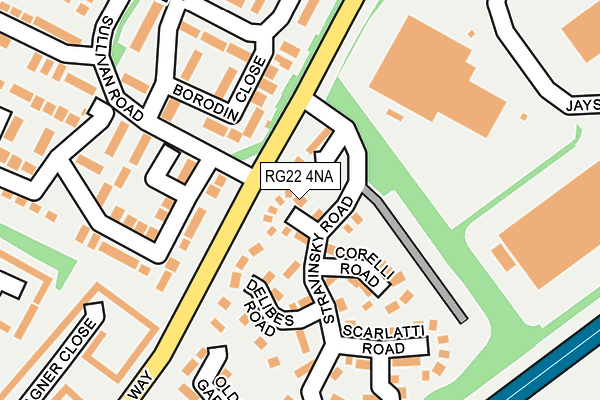 RG22 4NA map - OS OpenMap – Local (Ordnance Survey)