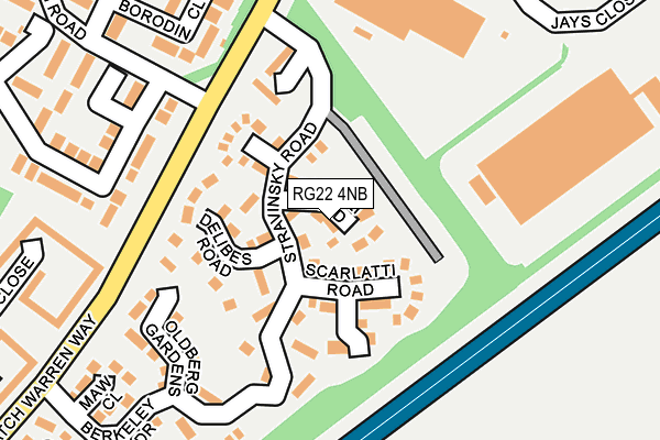 RG22 4NB map - OS OpenMap – Local (Ordnance Survey)