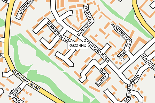 RG22 4ND map - OS OpenMap – Local (Ordnance Survey)