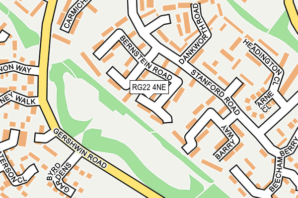 RG22 4NE map - OS OpenMap – Local (Ordnance Survey)