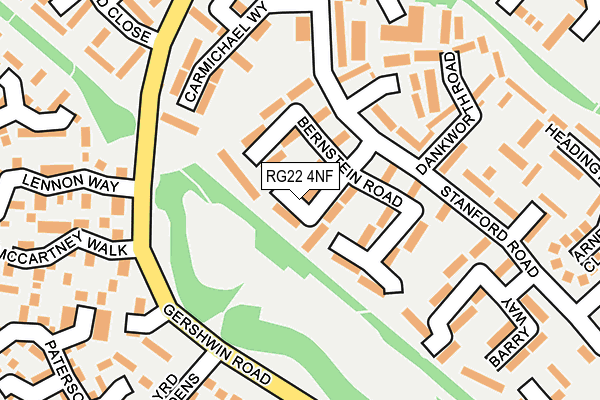 RG22 4NF map - OS OpenMap – Local (Ordnance Survey)