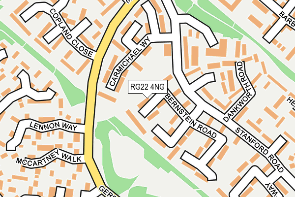 RG22 4NG map - OS OpenMap – Local (Ordnance Survey)