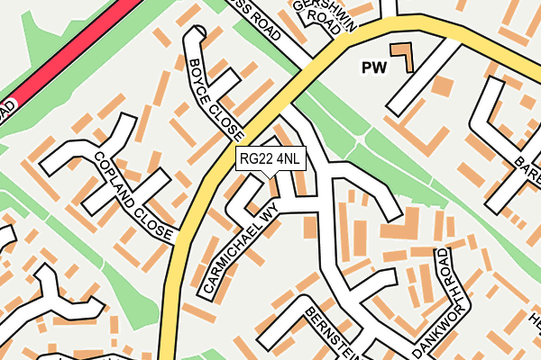 RG22 4NL map - OS OpenMap – Local (Ordnance Survey)