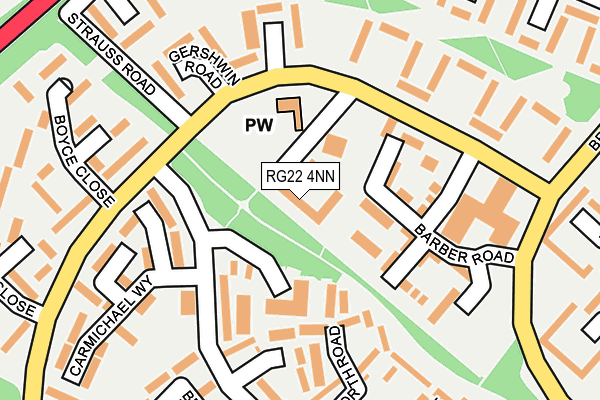 RG22 4NN map - OS OpenMap – Local (Ordnance Survey)