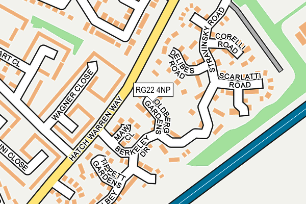 RG22 4NP map - OS OpenMap – Local (Ordnance Survey)
