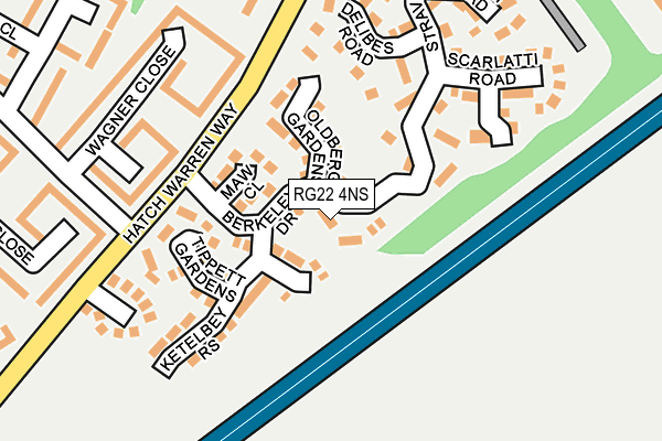 RG22 4NS map - OS OpenMap – Local (Ordnance Survey)