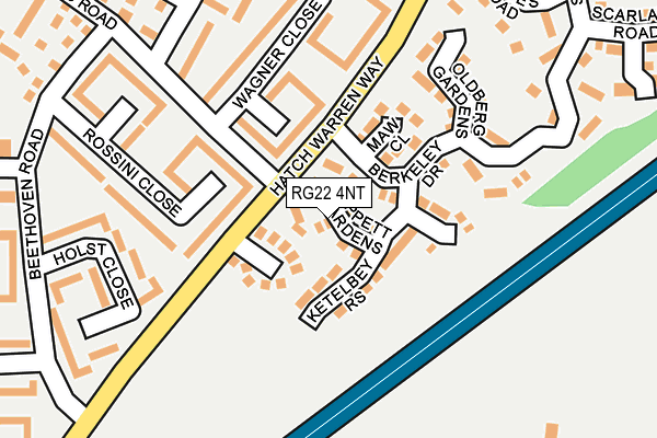 RG22 4NT map - OS OpenMap – Local (Ordnance Survey)