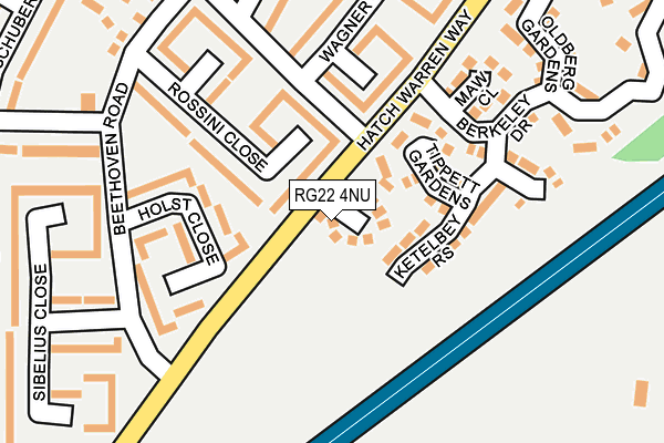 RG22 4NU map - OS OpenMap – Local (Ordnance Survey)